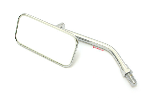Rectangular Chrome Screw In Mirror - 10mm - Kawasaki